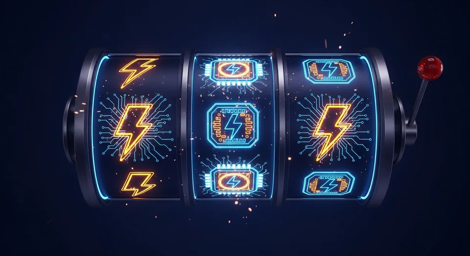 Arc Reels slot machine with glowing circuit symbols